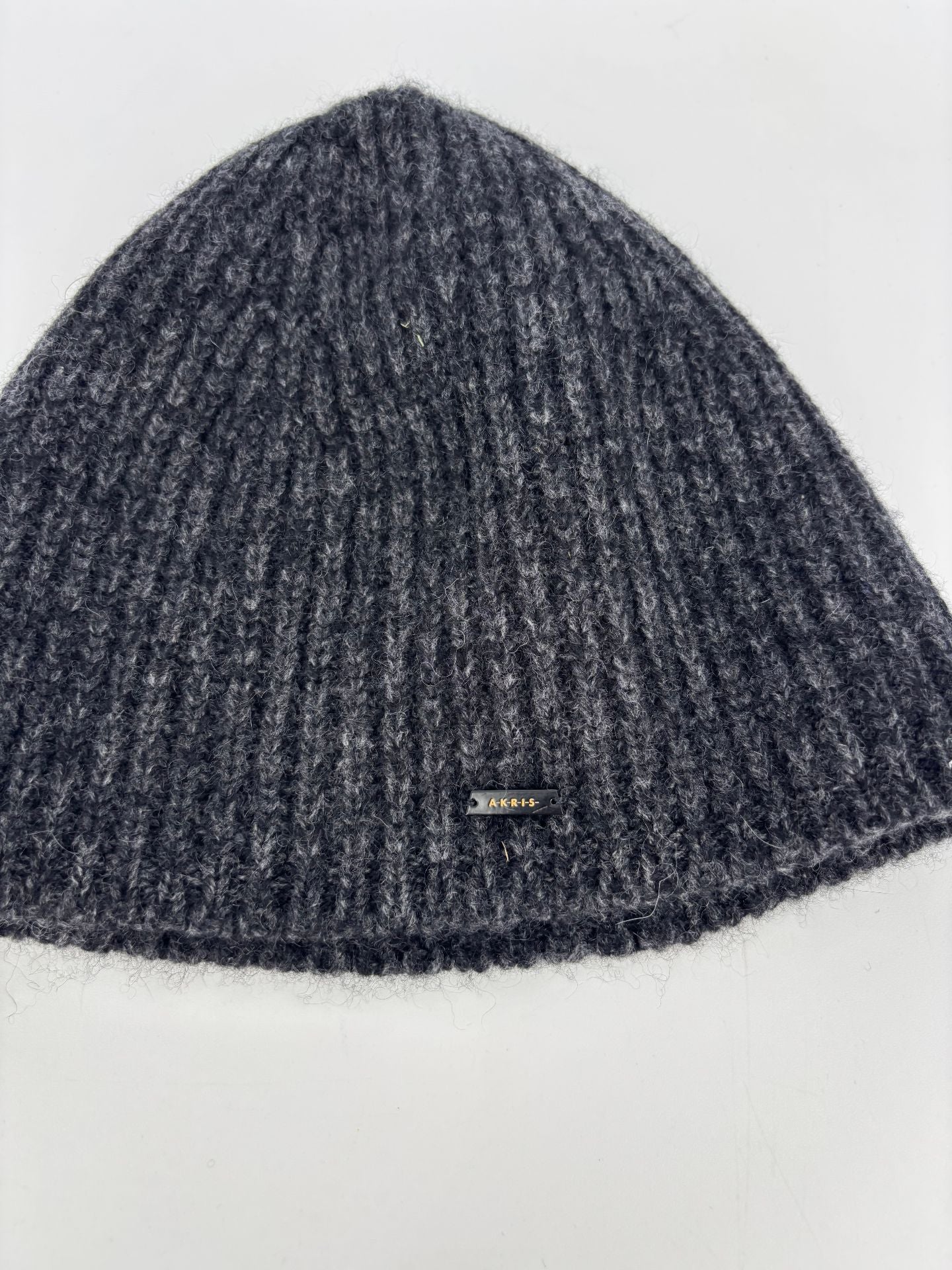 Ensemble Akris - Bonnet et écharpe en cachemire gris anthracite-2