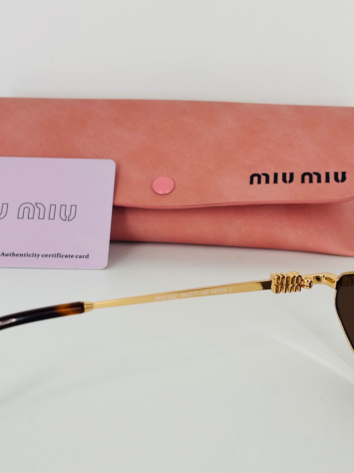 Miu Miu Geometric Gold Metal Sunglasses-7