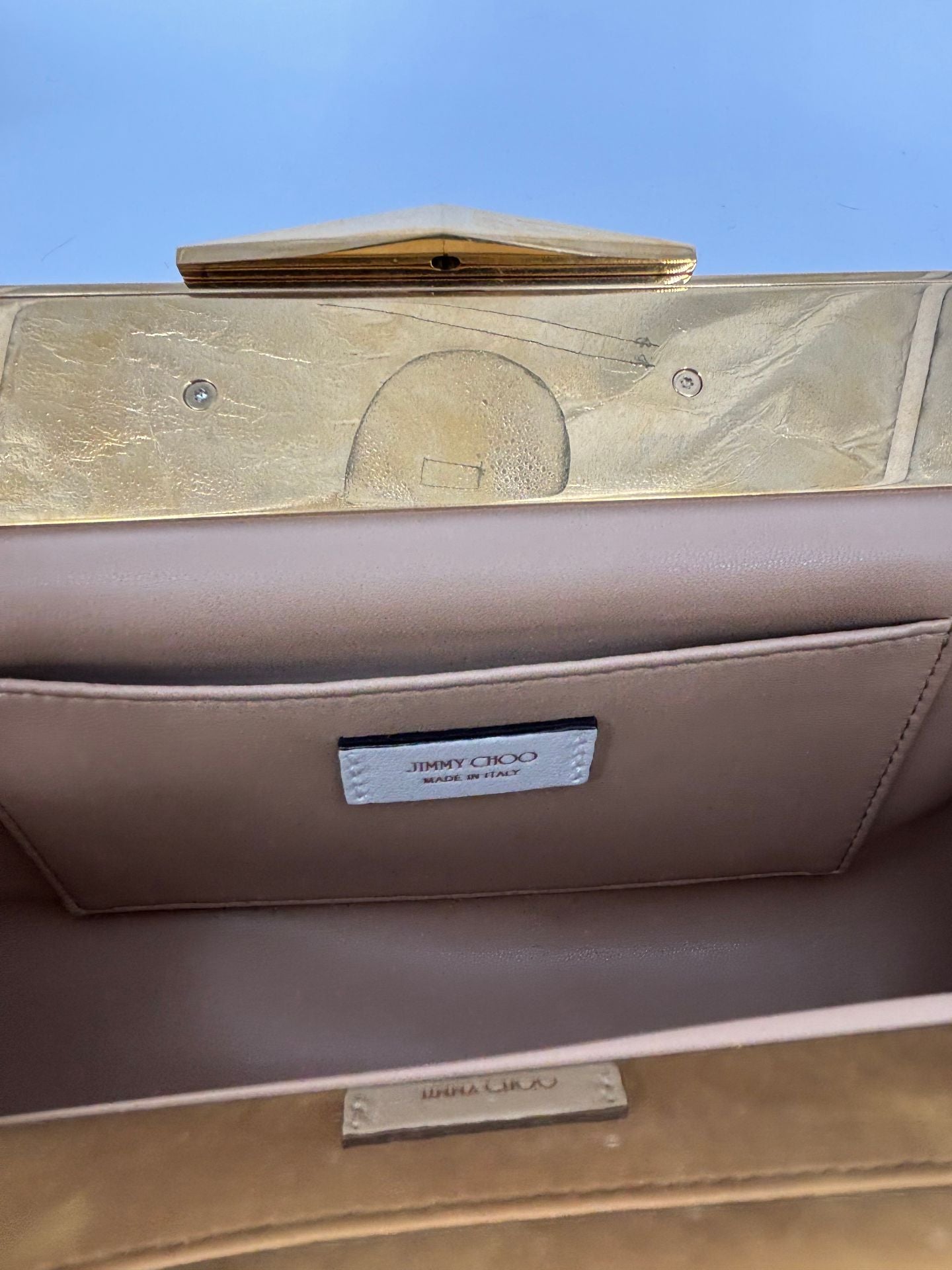 Sac Diamond cuir de veau blanc bandoulière ajustable – Jimmy Choo – Neuf-12