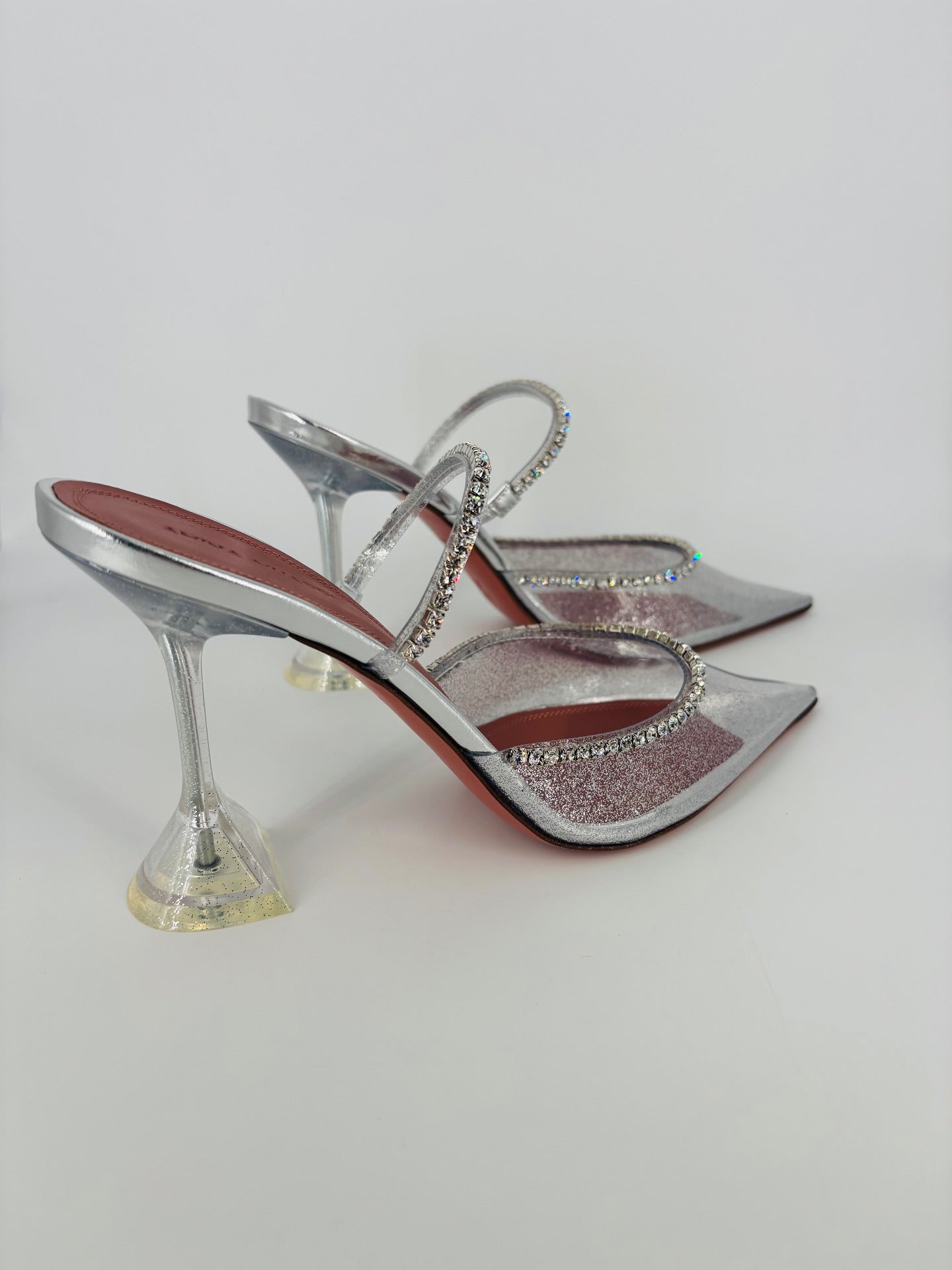 Mules Gilda pailletées strass – Amina Muaddi – T. 39,5-8