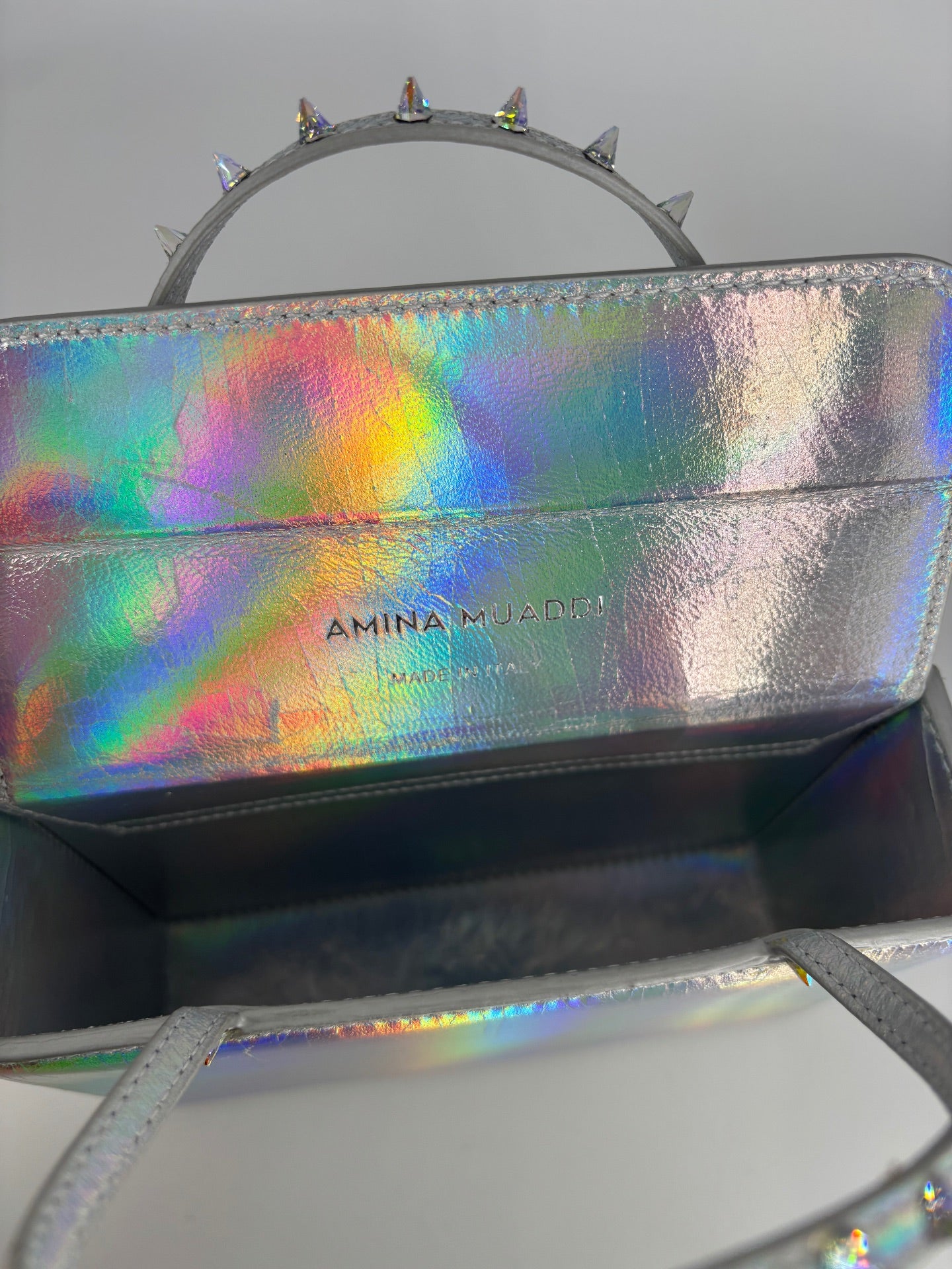 Amini Julia Metallic Leather Bag – Amina Muaddi-12