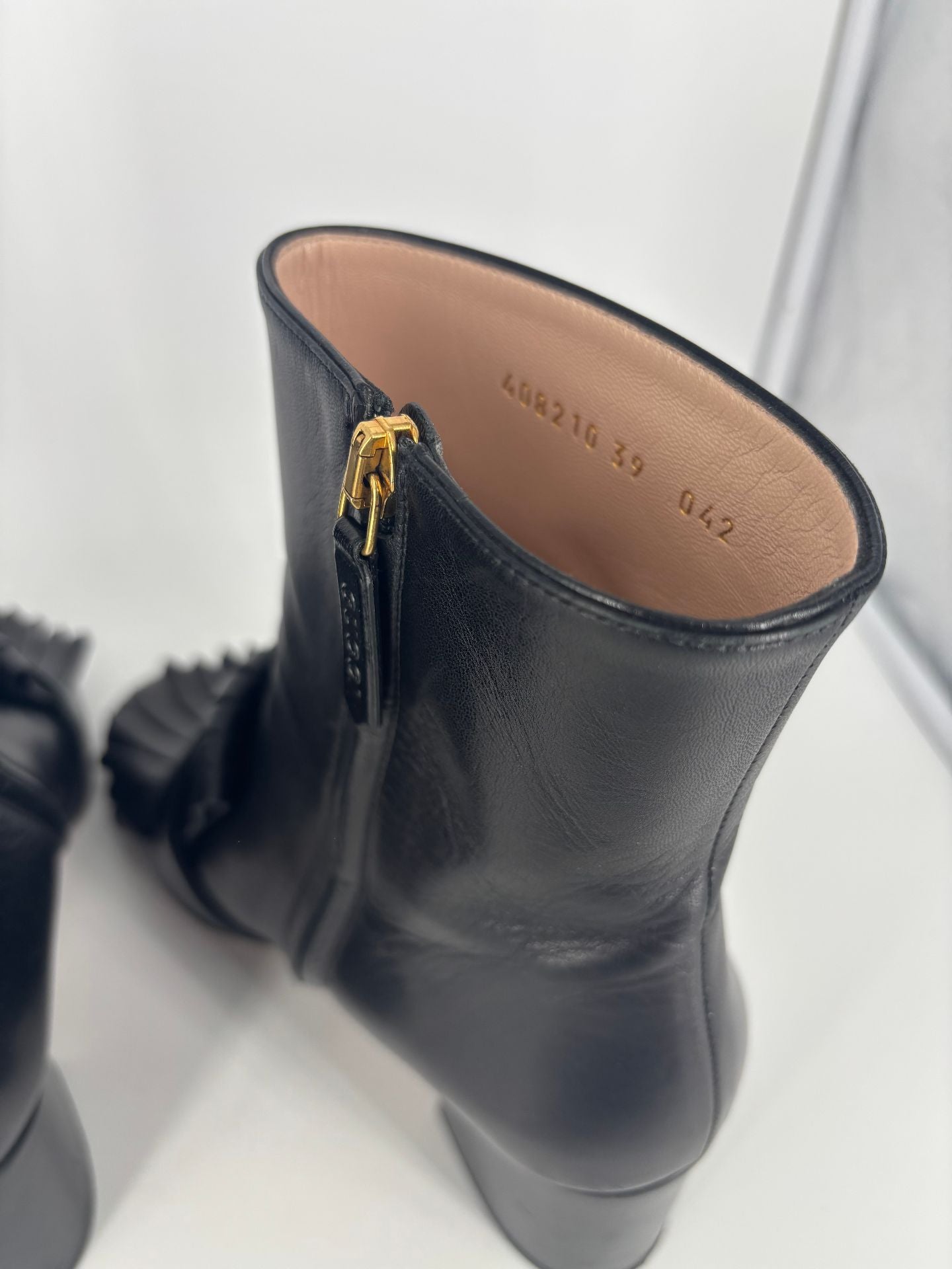 Black GG Marmont Fringed Ankle Boots – Gucci – Size 39-6