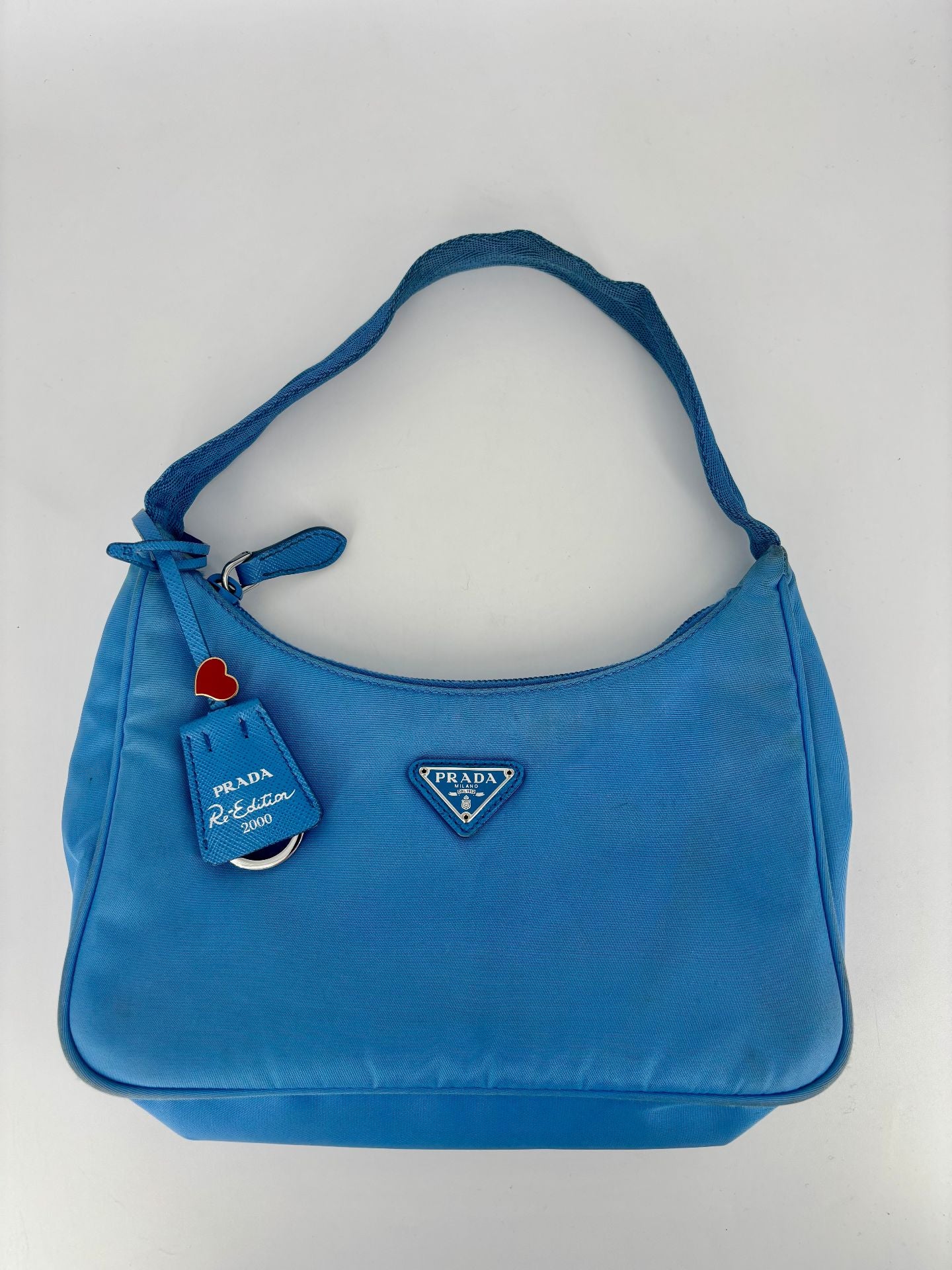 Sac Baguette Re-Edition 2000 Re-Nylon bleu clair – Prada-2