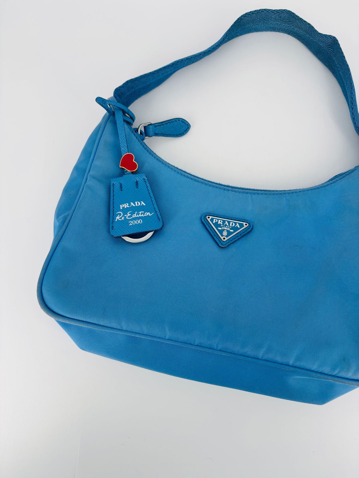 Sac Baguette Re-Edition 2000 Re-Nylon bleu clair – Prada-4