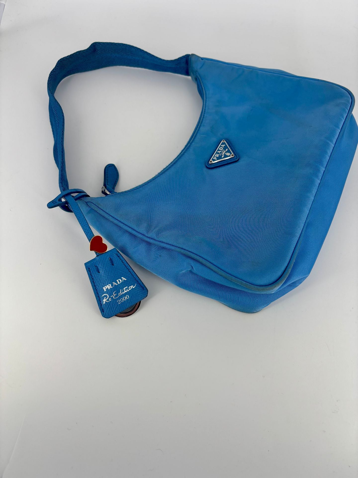 Sac Baguette Re-Edition 2000 Re-Nylon bleu clair – Prada-6