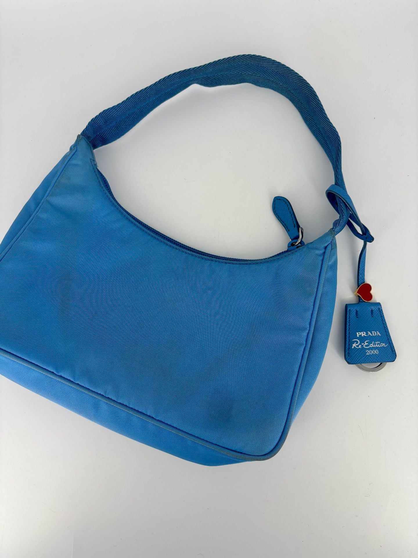 Sac Baguette Re-Edition 2000 Re-Nylon bleu clair – Prada-7
